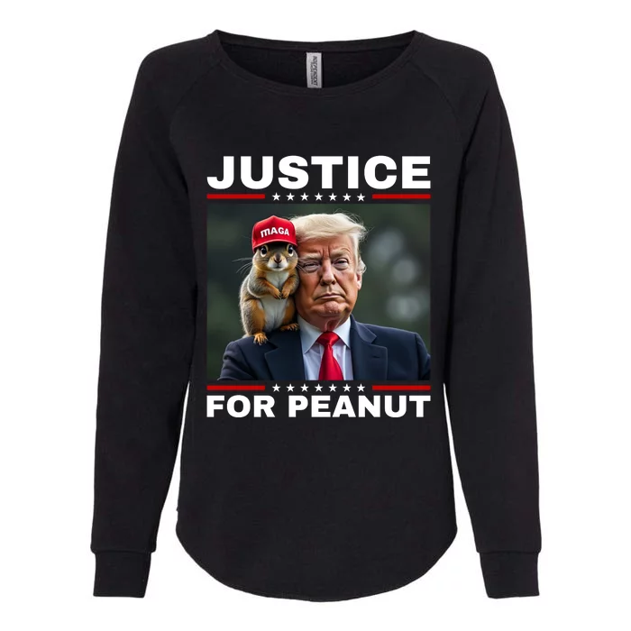 Justice For Peanut Womens California Wash Sweatshirt