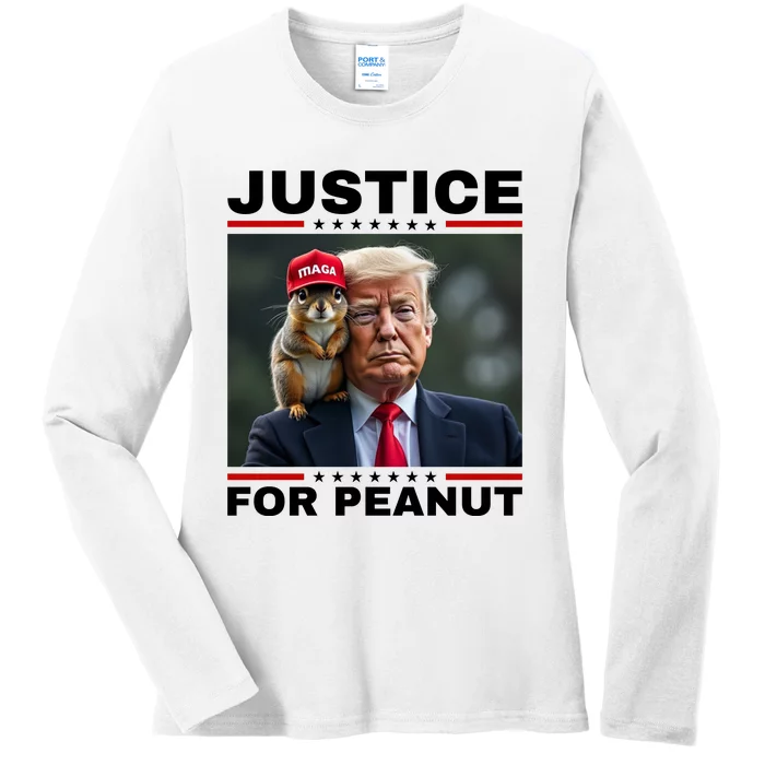 Justice For Peanut Ladies Long Sleeve Shirt