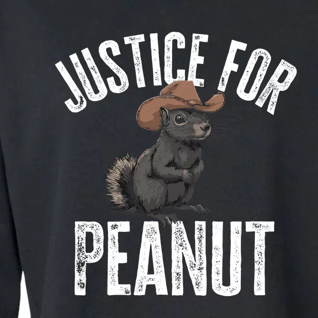 Justice For Peanut Cropped Pullover Crew