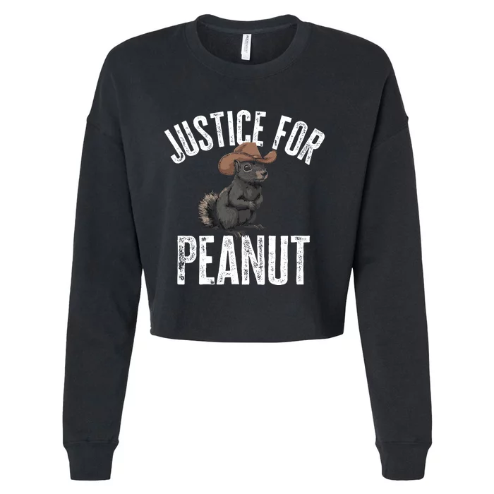 Justice For Peanut Cropped Pullover Crew