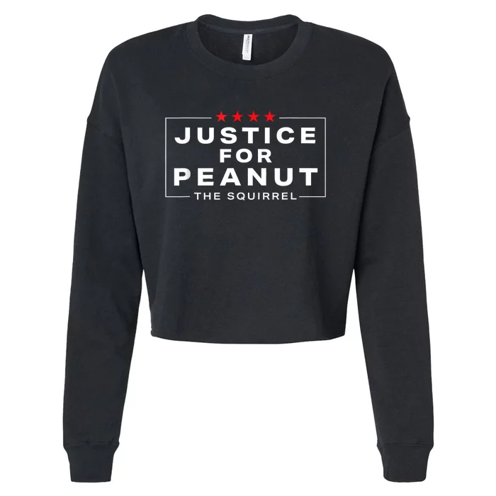 Justice For Peanut The Squirrel Peanut Squirrel Cropped Pullover Crew