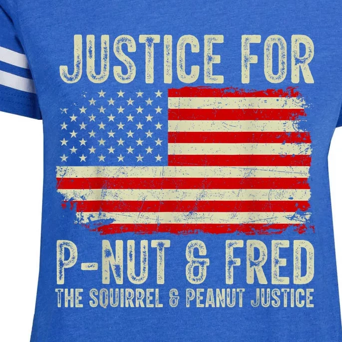 Justice For Pnut And Fred The Squirrel And Peanut Justice Enza Ladies Jersey Football T-Shirt