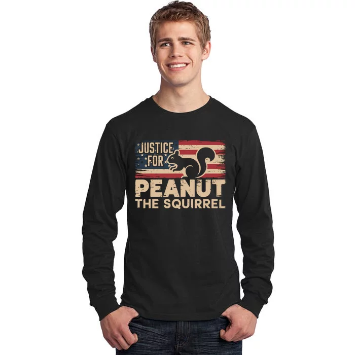 Justice For Peanut The Squirrel Te Peanut Squirrel Tall Long Sleeve T-Shirt