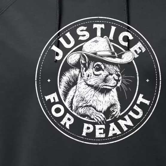 Justice For Peanut The Squirrel P’Nut Pnut Peanut Squirrel Gift Performance Fleece Hoodie