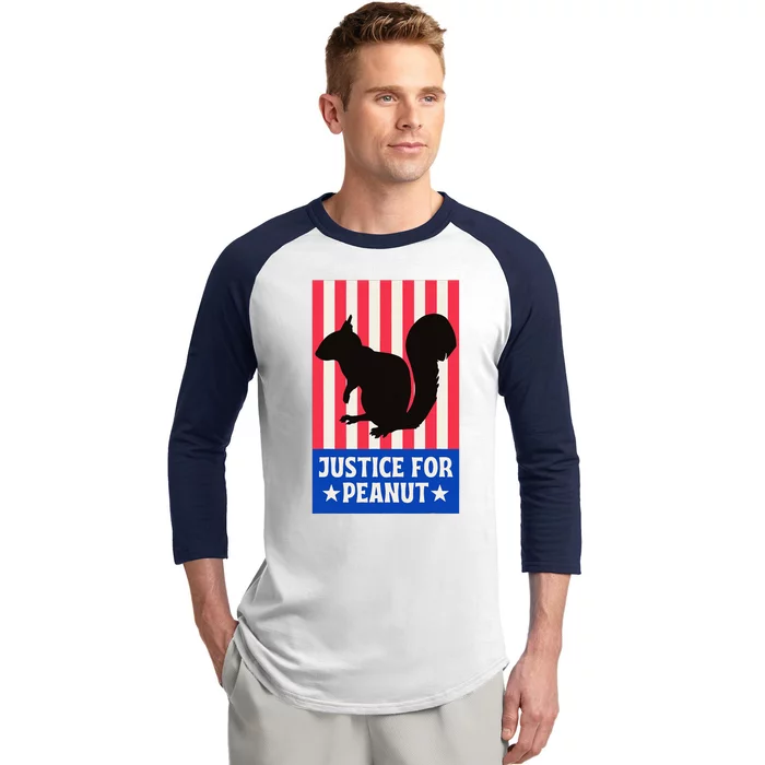 Justice For Peanut The Squirrel Peanut Squirrel Baseball Sleeve Shirt