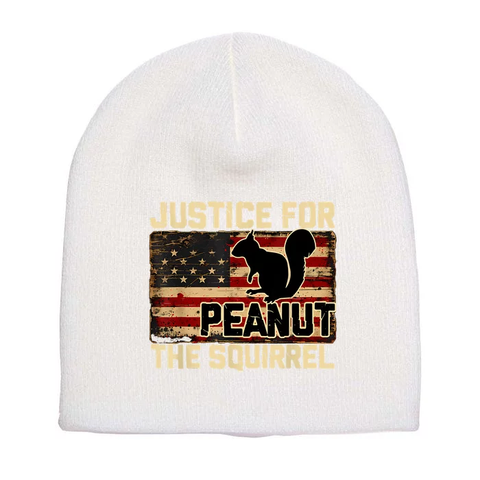 Justice For Peanut The Squirrel Peanut Squirrel Short Acrylic Beanie