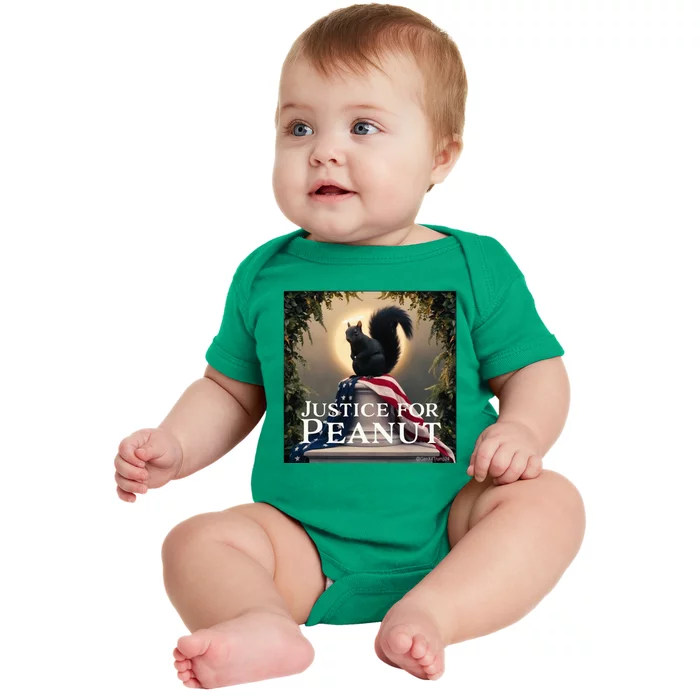 Justice For Peanut The Squirrel Peanut Squirrel Baby Bodysuit