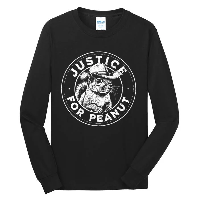 Justice For Peanut The Squirrel P’Nut Pnut Peanut Squirrel Tall Long Sleeve T-Shirt