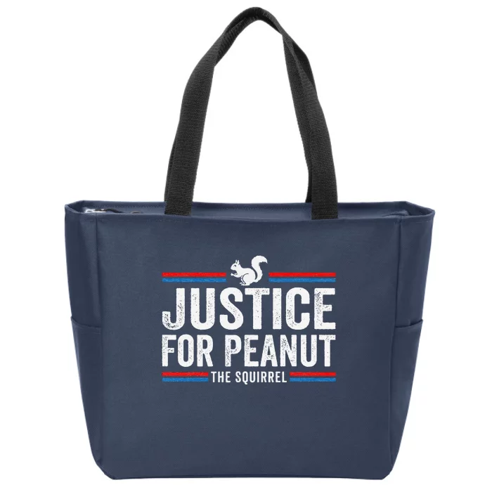 Justice For Peanut The Squirrel Peanut Squirrel Zip Tote Bag