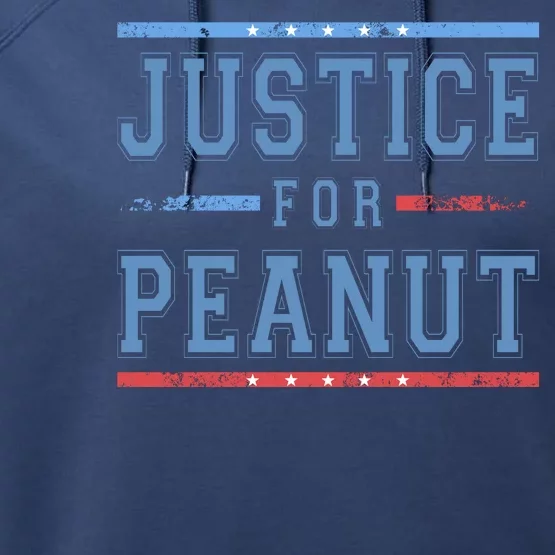 Justice For Peanut The Squirrel Usa Flag Performance Fleece Hoodie