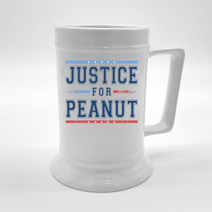 Justice For Peanut The Squirrel Usa Flag Front & Back Beer Stein