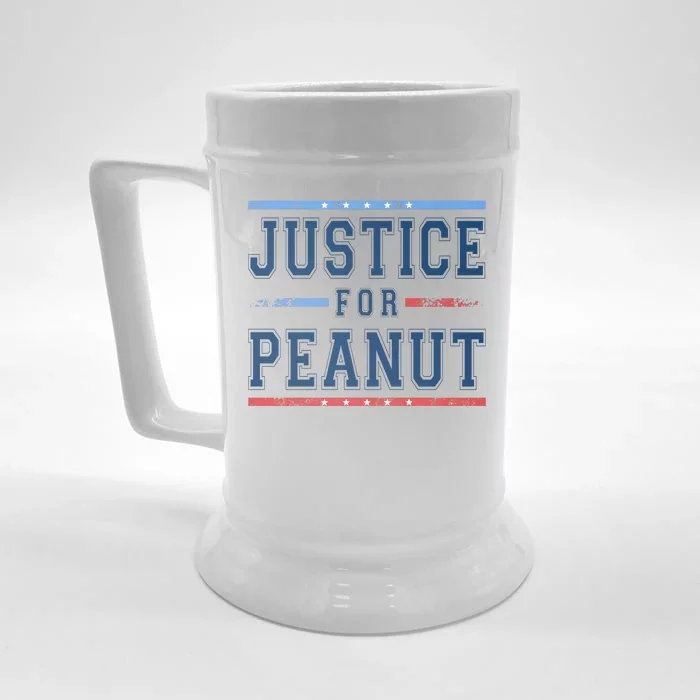 Justice For Peanut The Squirrel Usa Flag Front & Back Beer Stein