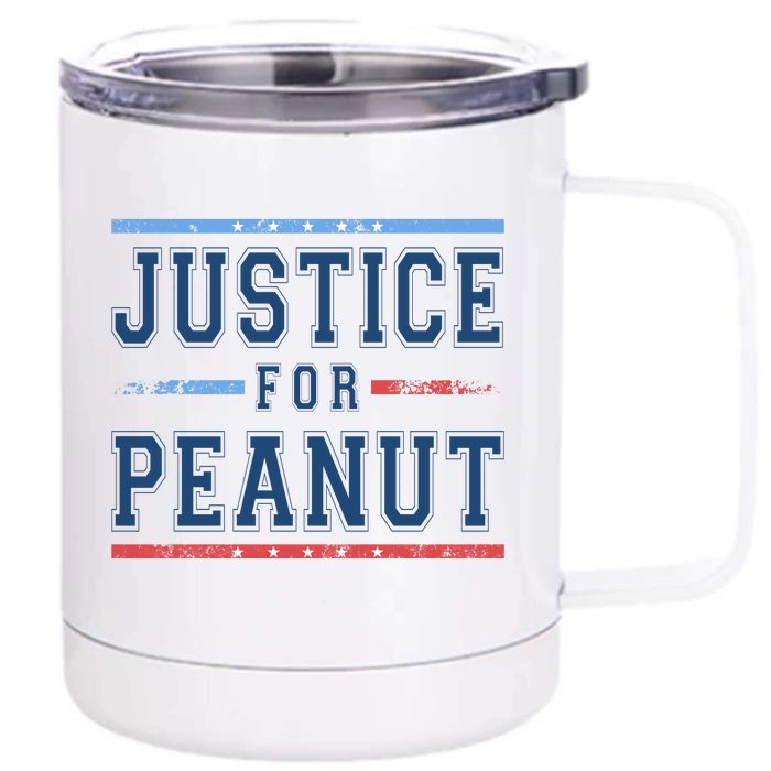 Justice For Peanut The Squirrel Usa Flag Front & Back 12oz Stainless Steel Tumbler Cup