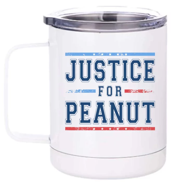 Justice For Peanut The Squirrel Usa Flag Front & Back 12oz Stainless Steel Tumbler Cup