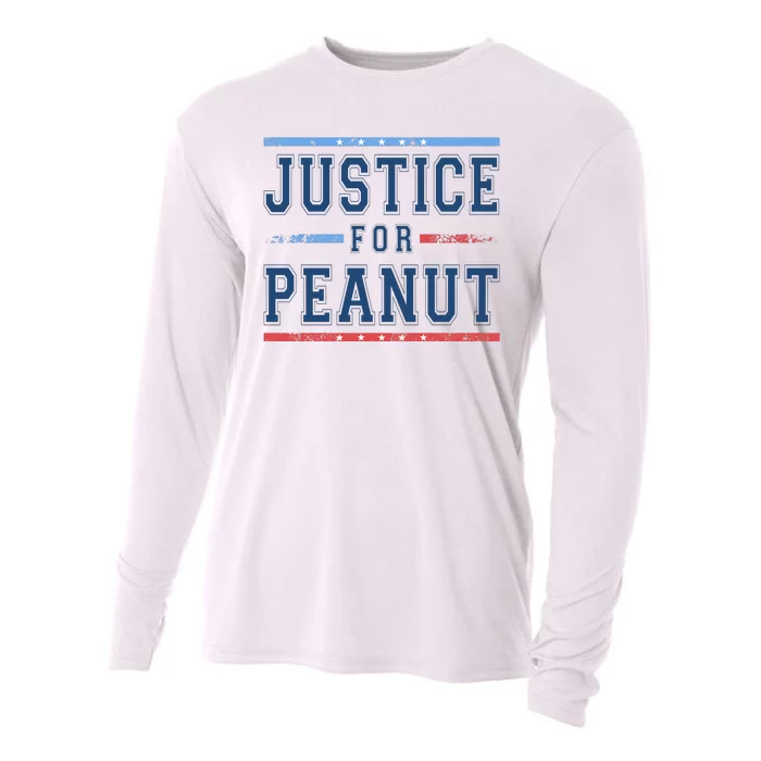 Justice For Peanut The Squirrel Usa Flag Cooling Performance Long Sleeve Crew