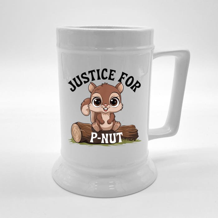 Justice For Pnut Special Squirrel. Pnut Justice Front & Back Beer Stein