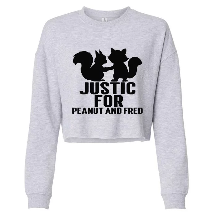 Justice For Peanut The Squirrel And Fred The Raccoon Cropped Pullover Crew