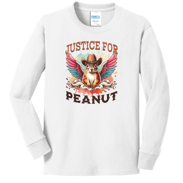 Justice For Peanut The Squirrel Peanut Squirrel Kids Long Sleeve Shirt