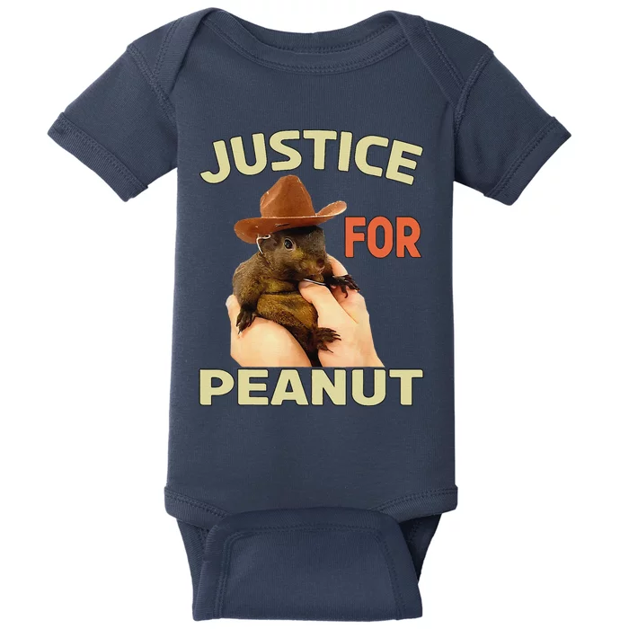 Justice For Peanut The Squirrel Baby Bodysuit