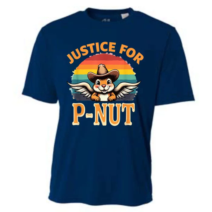 Justice For Peanut P’Nut Pnut Squirrel Lover Cooling Performance Crew T-Shirt