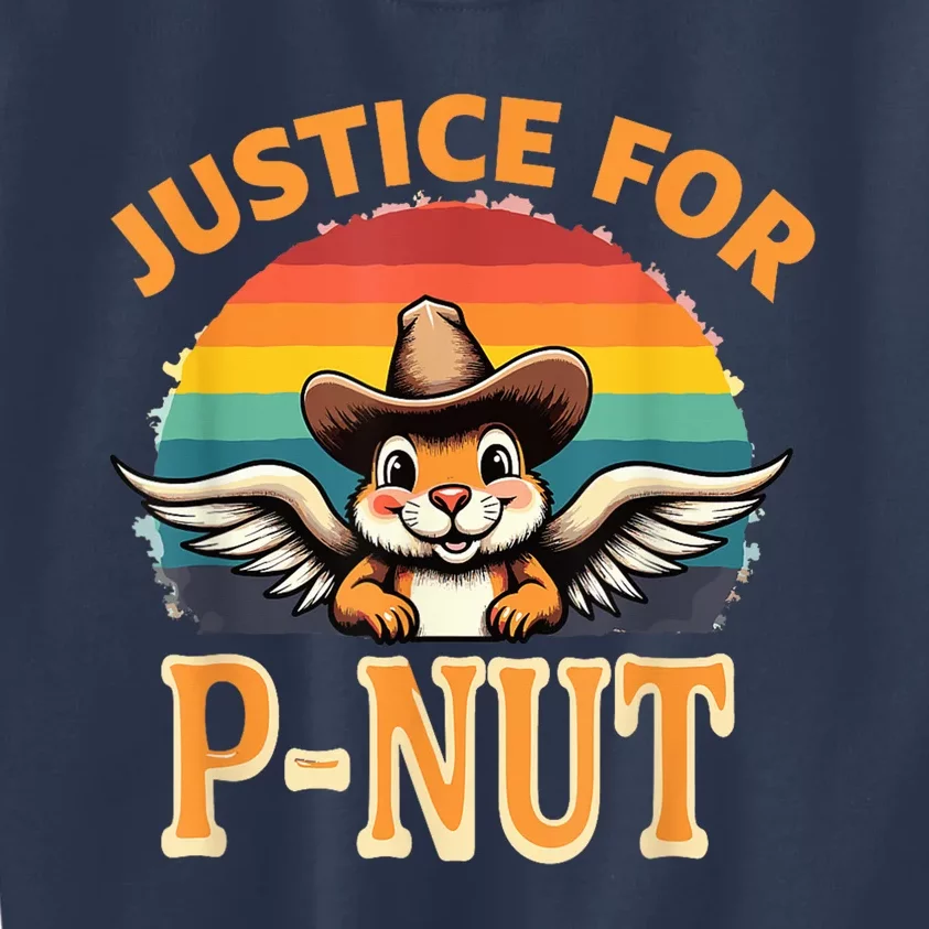 Justice For Peanut P’Nut Pnut Squirrel Lover Kids Sweatshirt