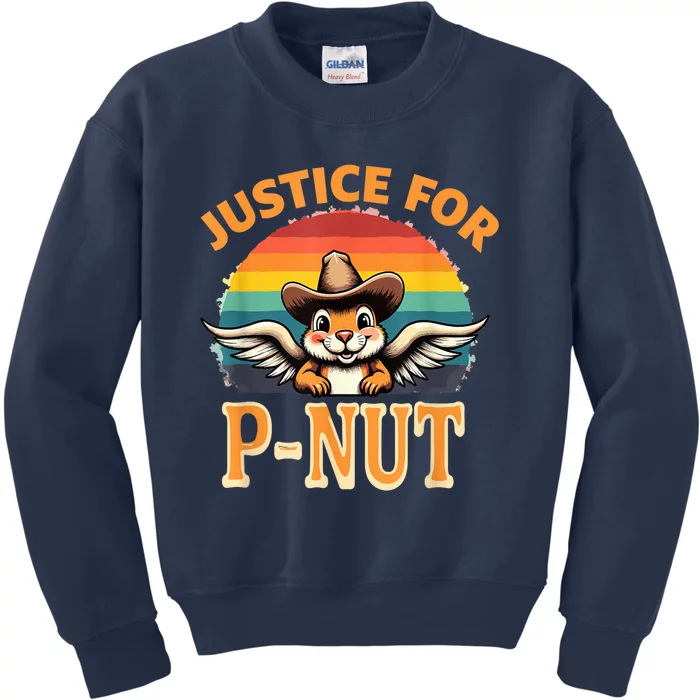 Justice For Peanut P’Nut Pnut Squirrel Lover Kids Sweatshirt