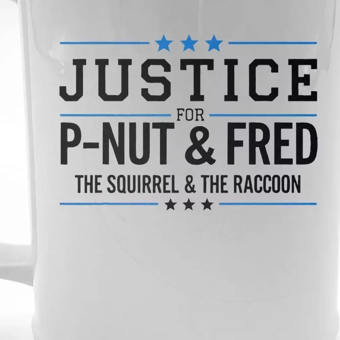 Justice For Pnut & Fred The Squirrel And The Raccoon Front & Back Beer Stein