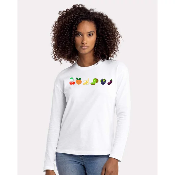 Just Freaking Peachy Feeling Summer Apparel Womens Cotton Relaxed Long Sleeve T-Shirt