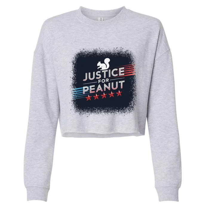 Justice For Peanut The Squirrel P地Ut Pnut Peanut Squirrel Cropped Pullover Crew