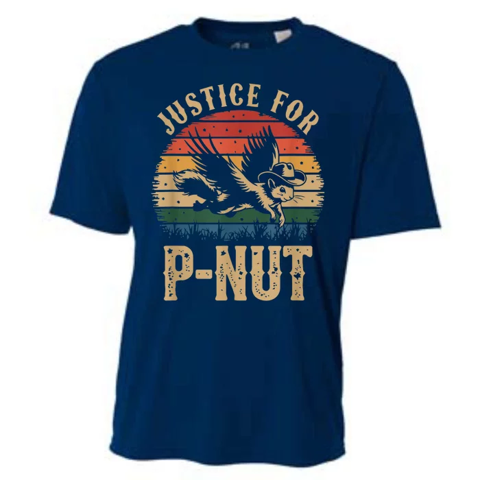 Justice For Peanut P’Nut Pnut Squirrel Lover Cooling Performance Crew T-Shirt