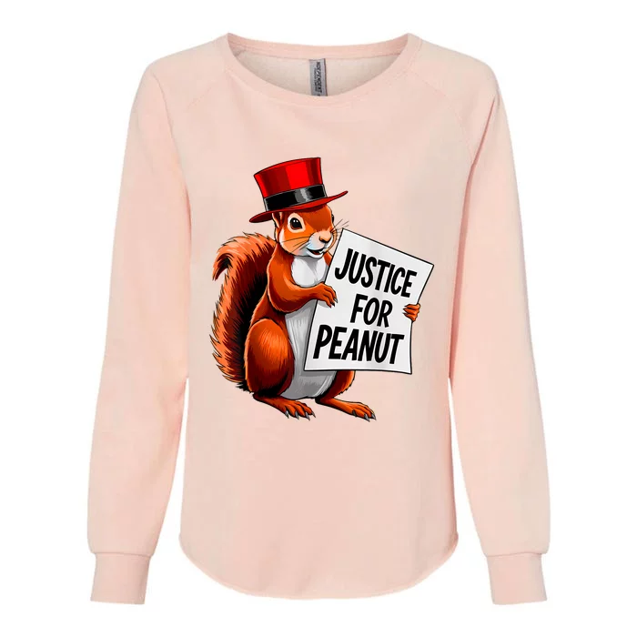 Justice For Peanut The Squirrel Peanut Squirrel Womens California Wash Sweatshirt