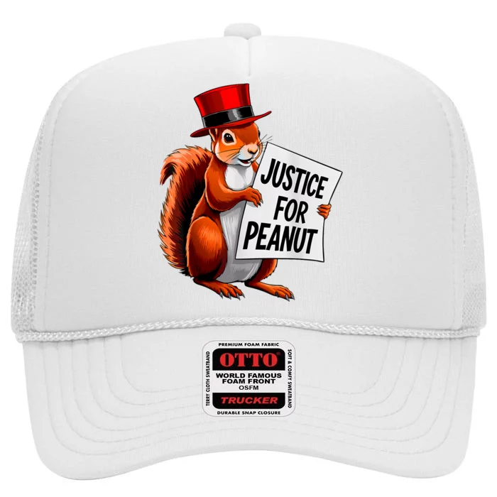 Justice For Peanut The Squirrel Peanut Squirrel High Crown Mesh Trucker Hat