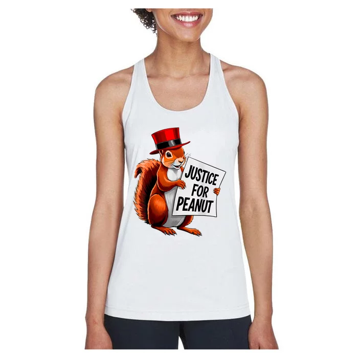 Justice For Peanut The Squirrel Peanut Squirrel Women's Racerback Tank