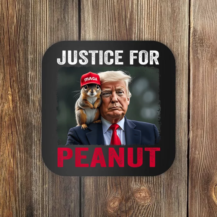 Justice For Peanut The Squirrel Wanted Coaster