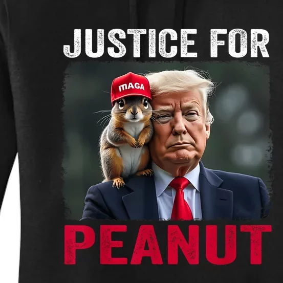 Justice For Peanut The Squirrel Wanted Women's Pullover Hoodie