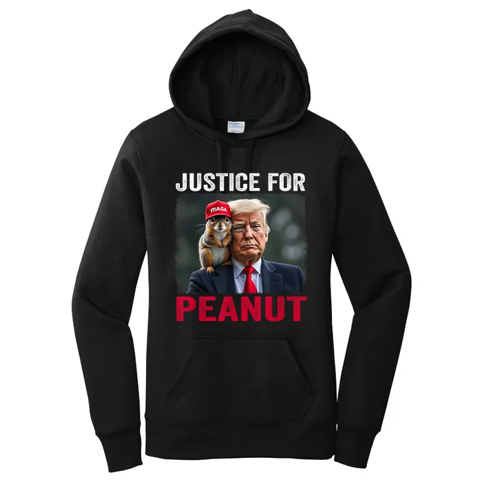 Justice For Peanut The Squirrel Wanted Women's Pullover Hoodie