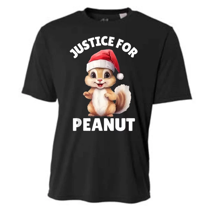 Justice For Peanut The Squirrel Funny Cooling Performance Crew T-Shirt