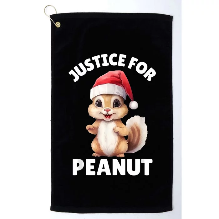 Justice For Peanut The Squirrel Funny Platinum Collection Golf Towel