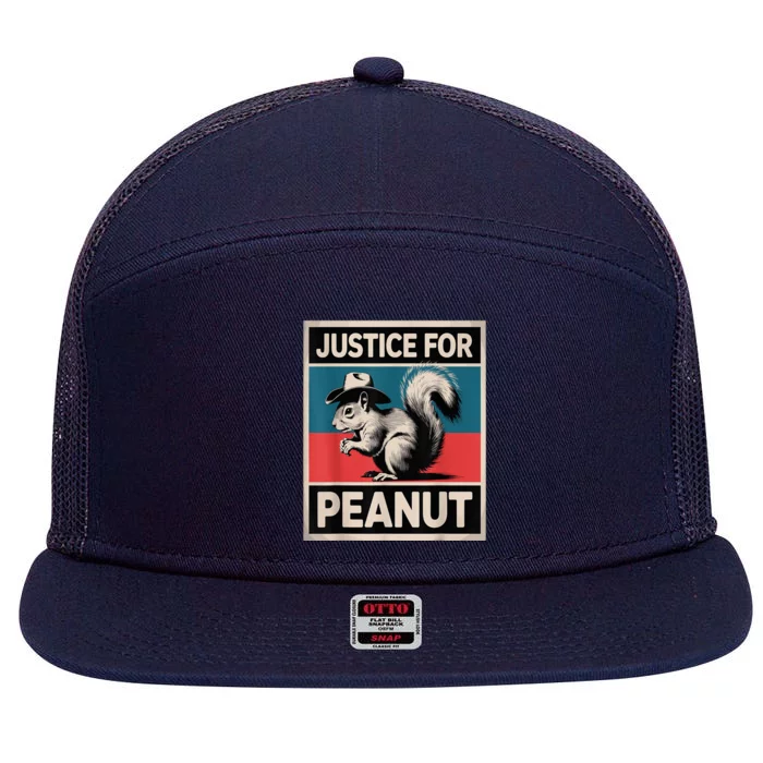 Justice For Peanut The Squirrel The Squirrel Pnut 7 Panel Mesh Trucker Snapback Hat