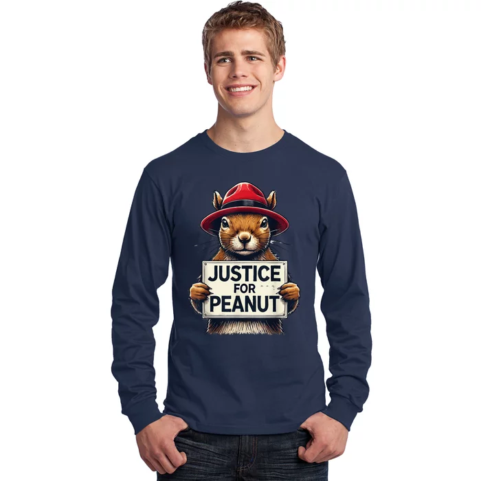 Justice For Peanut The Squirrel Wanted Long Sleeve Shirt