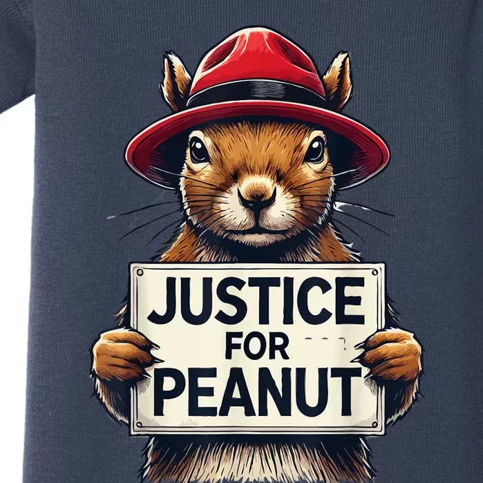 Justice For Peanut The Squirrel Wanted Baby Bodysuit