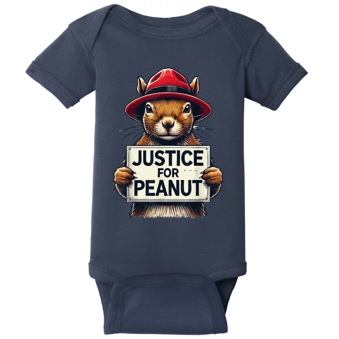 Justice For Peanut The Squirrel Wanted Baby Bodysuit