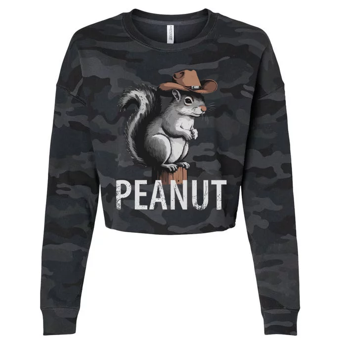 Justice For Peanut The Squirrel Cropped Pullover Crew