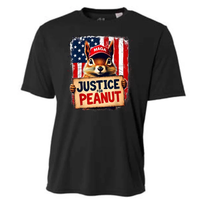 Justice For Peanut The Squirrel Peanut Squirrel Maga Cooling Performance Crew T-Shirt