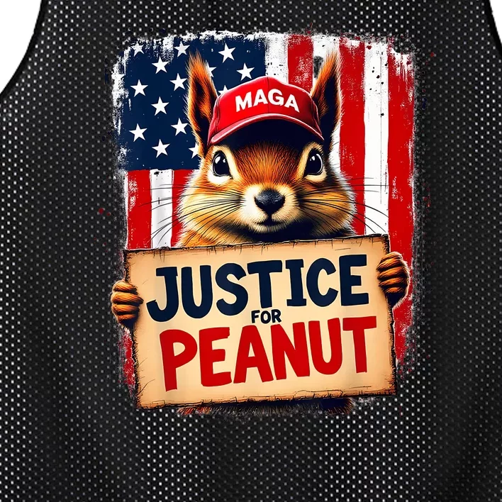 Justice For Peanut The Squirrel Peanut Squirrel Maga Mesh Reversible Basketball Jersey Tank