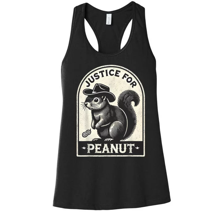 Justice For Peanut The Squirrel Peanut Squirrel Wanted Women's Racerback Tank