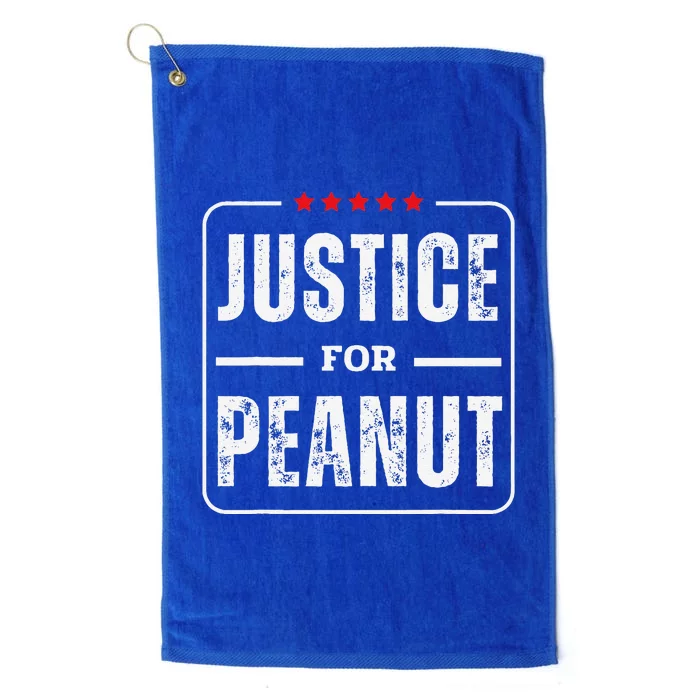 Justice For Peanut Bold Protest Message Platinum Collection Golf Towel