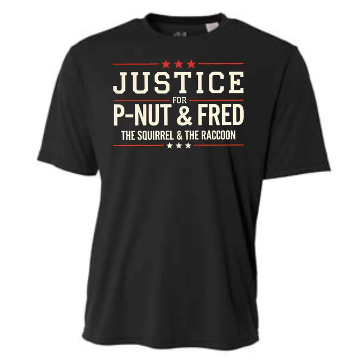 Justice For Pnut And Fred The Squirrel Peanut Justice Cooling Performance Crew T-Shirt