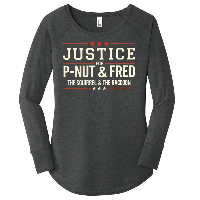 Justice For Pnut And Fred The Squirrel Peanut Justice Women's Perfect Tri Tunic Long Sleeve Shirt