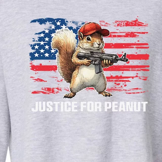 Justice For Peanut The Squirrel Peanut Squirrel Pnut Cropped Pullover Crew